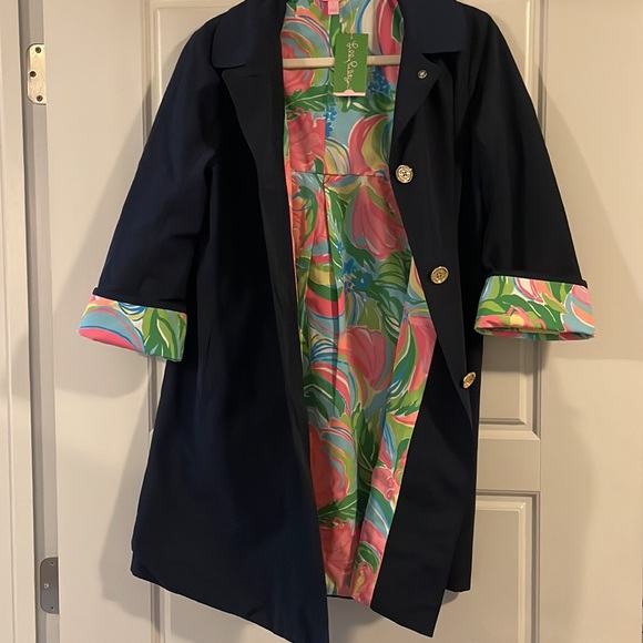 NWT Lilly Pulitzer Palm Beach Jacket, Navy, S - Picture 6 of 9